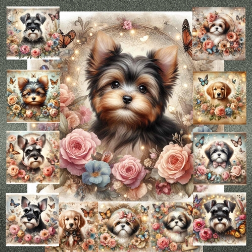 Floral Portrait Pups 9