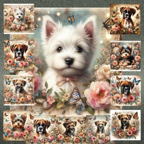 Floral Portrait Pups 10