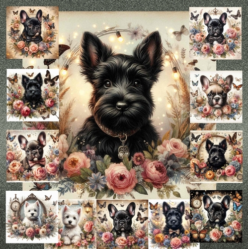 Floral Portrait Pups 11