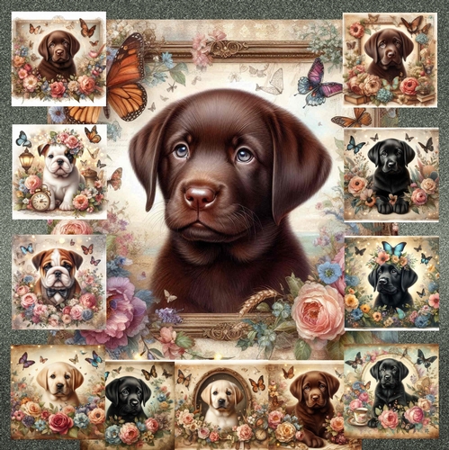 Floral Portrait Pups 13