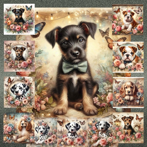 Floral Portrait Pups 14