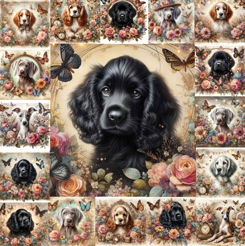 Floral Portrait Pups 15