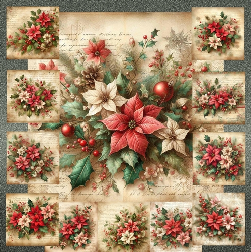 Vintage poinsettia
