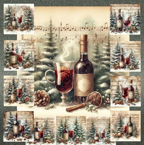 Vintage Music  Christmas  Mulled Wine