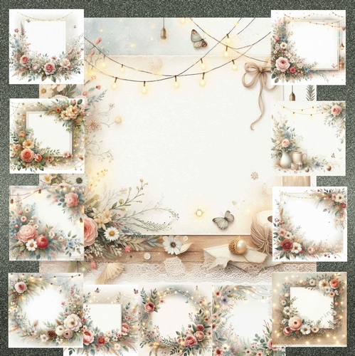 Floral Border Blanks 