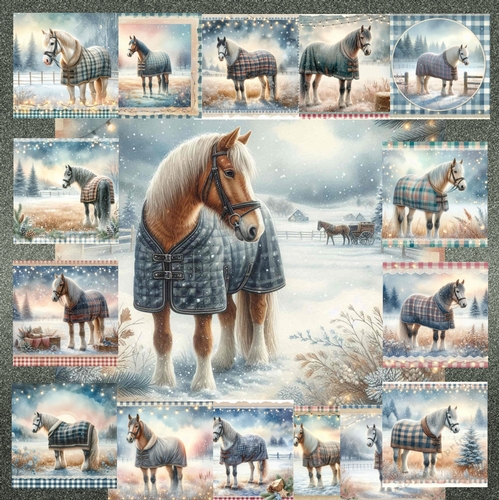 Winter Field Horse