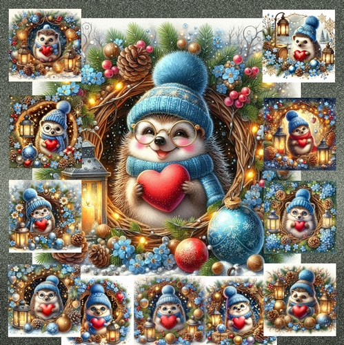 Festive Heart Headgie