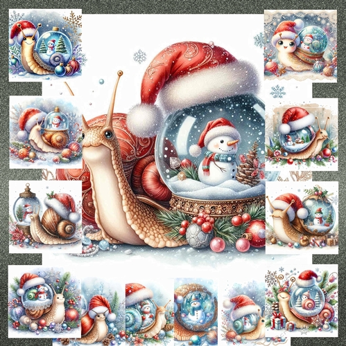 Festive Snails & Snowmen 