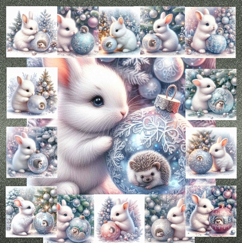 Festive Bunnie Baubles 
