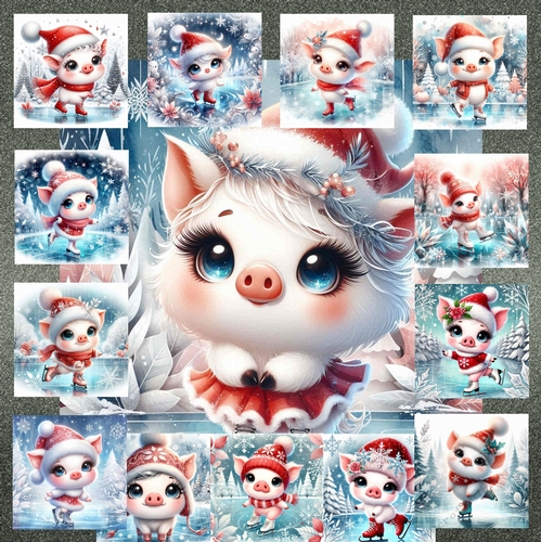 Ice Skating Piggy