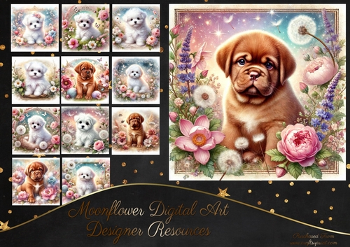 Spring Floral Pups  1