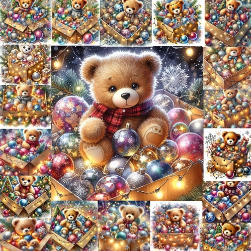 Xmas Decoration Box Teddy Bears 2