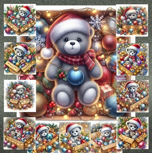 Xmas Decoration Box Teddy Bears 3