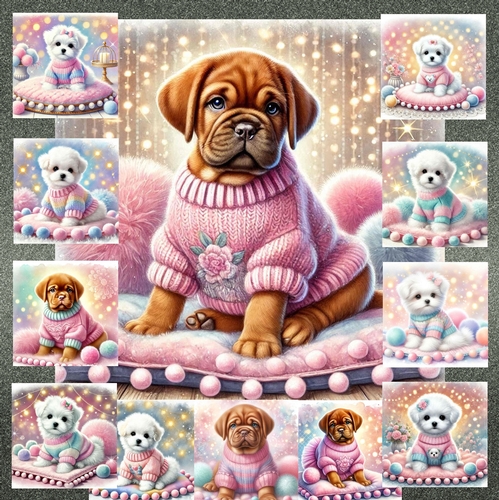 Sweet Pom Pom Pups 1
