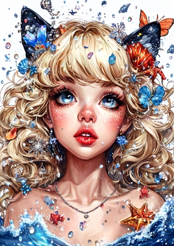 Beautiful Ocean Wave Girl 8