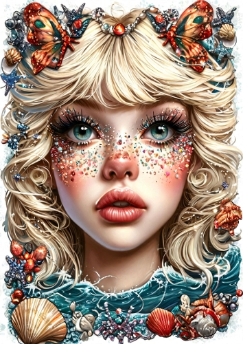 Beautiful Ocean Wave Girl 9