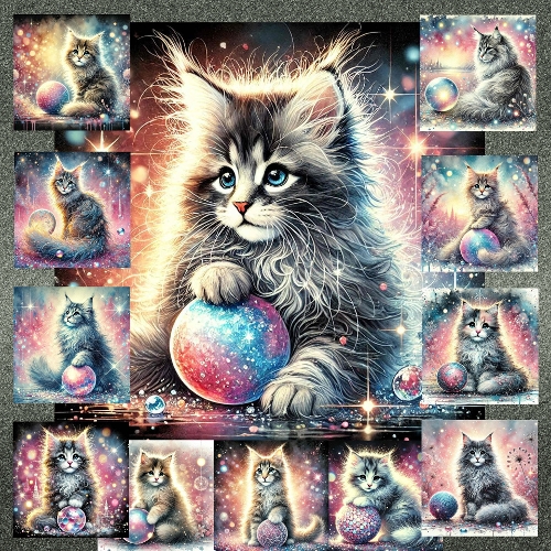Sparkle Ball Cat