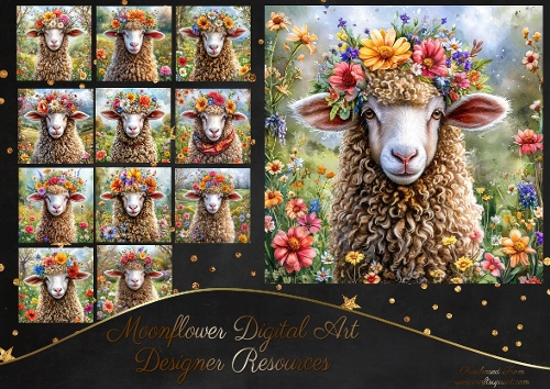 Floral Sheep