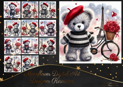 Valentine Paris Bear 1