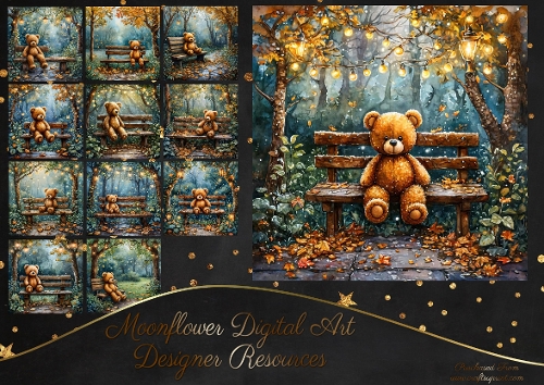 Forest Bench Bear