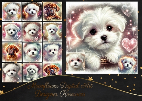Sparkle Heart Pups 1