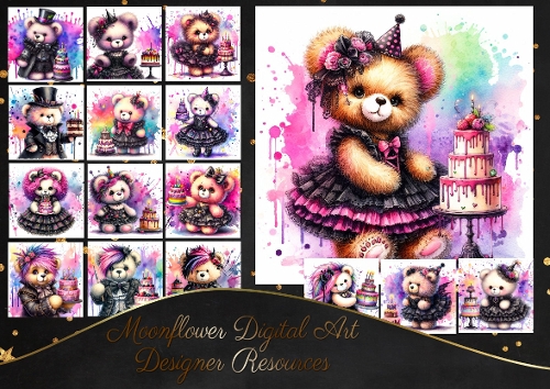 Goth Birthday Bears