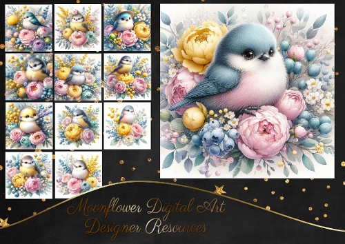 Lil Floral Bird