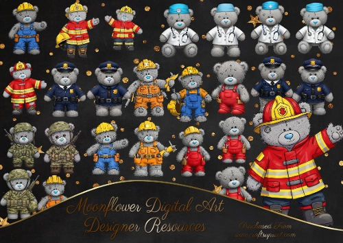 Work Bears Clipart