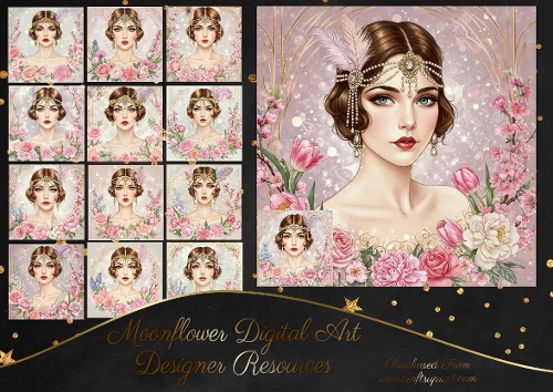 Vintage Floral Lady 