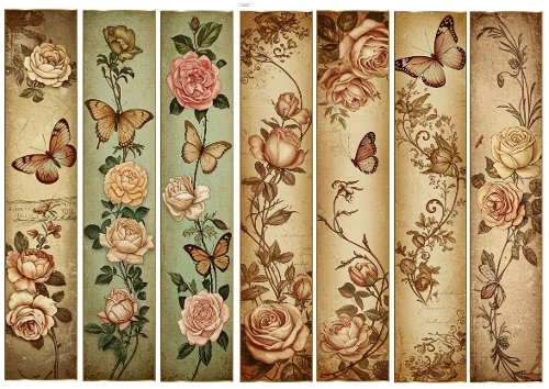 Floral Vintage bookmarks 3
