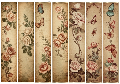 Floral Vintage bookmarks 5