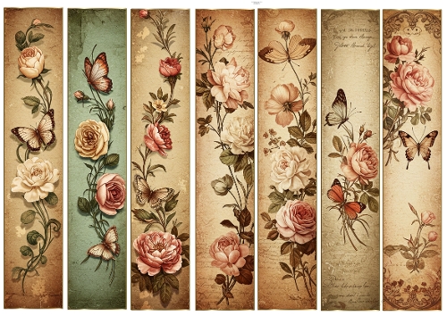 Floral Vintage bookmarks 7