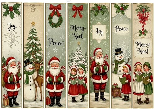 Vintage Christmas Bookmarks 2