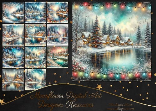 Vintage Christmas Scenes 1