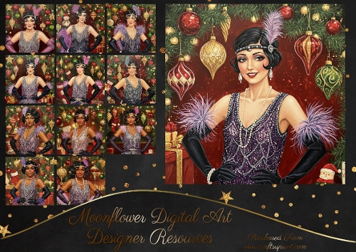 Beautiful Vintage Christmas Ladies 1