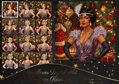 Beautiful Vintage Christmas Ladies 2