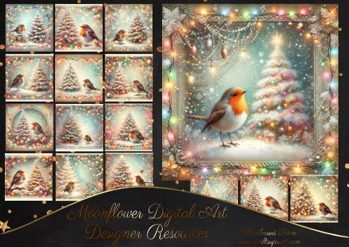Vintage Festive Robins