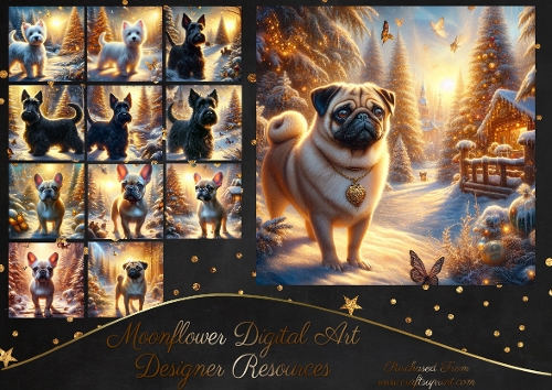 Enchanted Winter Forest Dogs 11
