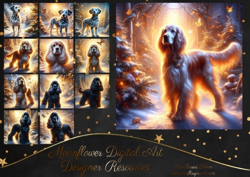 Enchanted Winter Forest Dogs 14