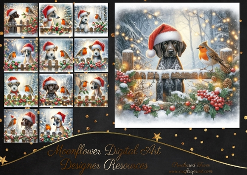 Christmas Picket Fence Pups 2