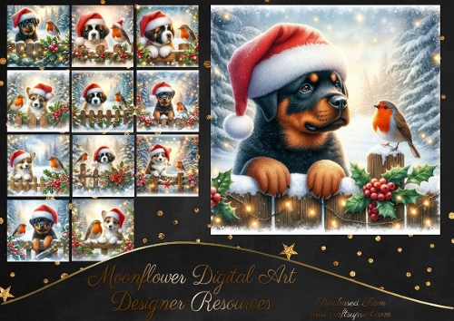 Christmas Picket Fence Pups 3