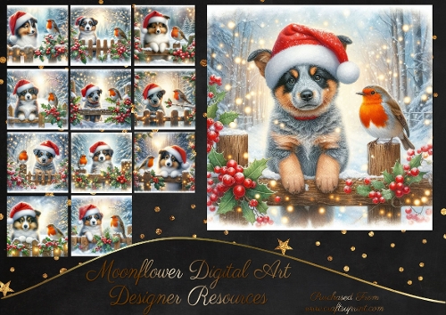 Christmas Picket Fence Pups 4