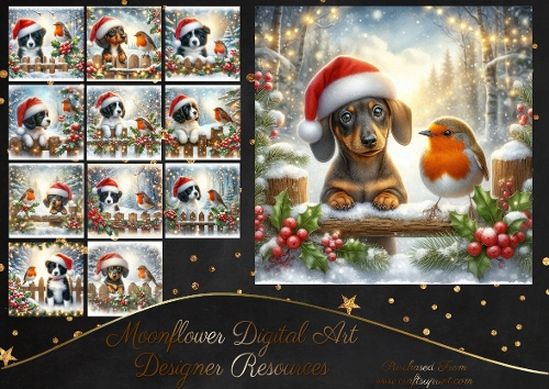 Christmas Picket Fence Pups 5