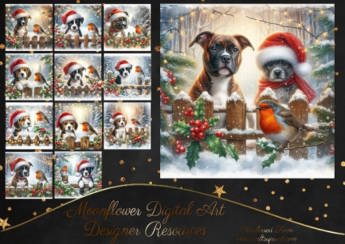 Christmas Picket Fence Pups 8