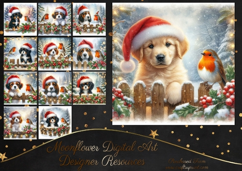 Christmas Picket Fence Pups 9