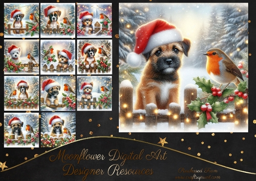 Christmas Picket Fence Pups 11