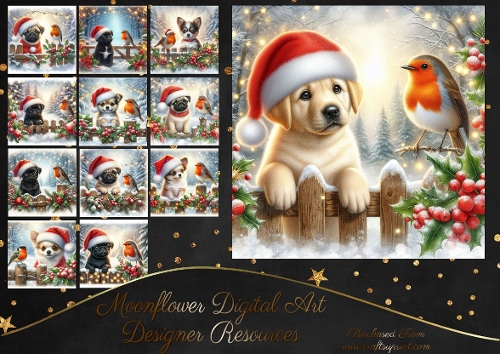 Christmas Picket Fence Pups 13