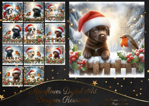 Christmas Picket Fence Pups 14