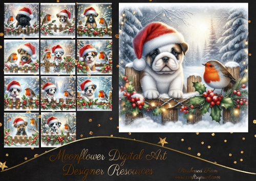 Christmas Picket Fence Pups 15
