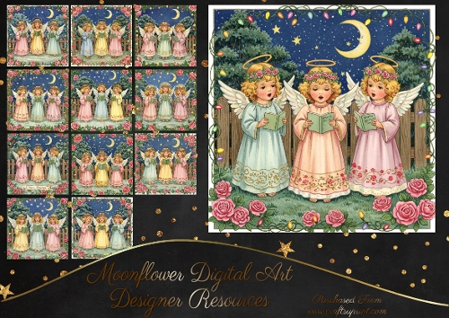 Floral Christmas Angel Choir